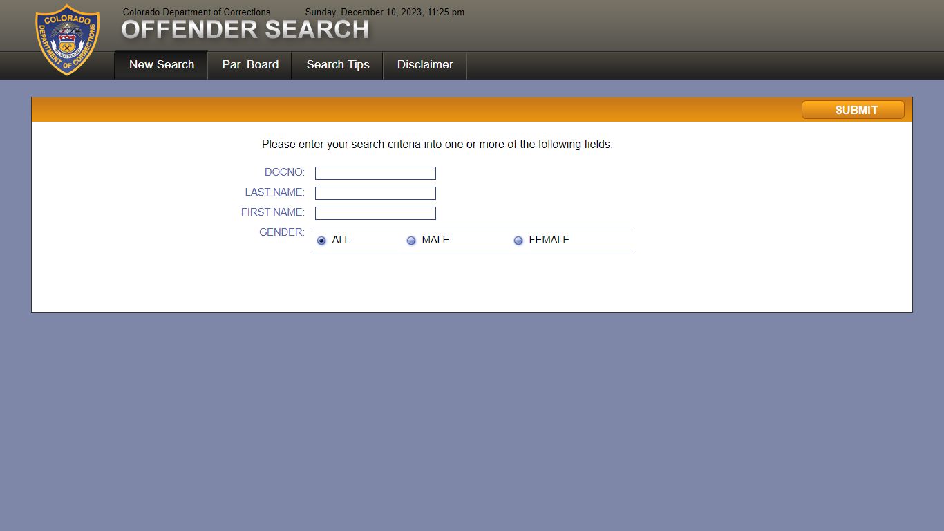 CDOC Offender Search - Home | Department of Corrections